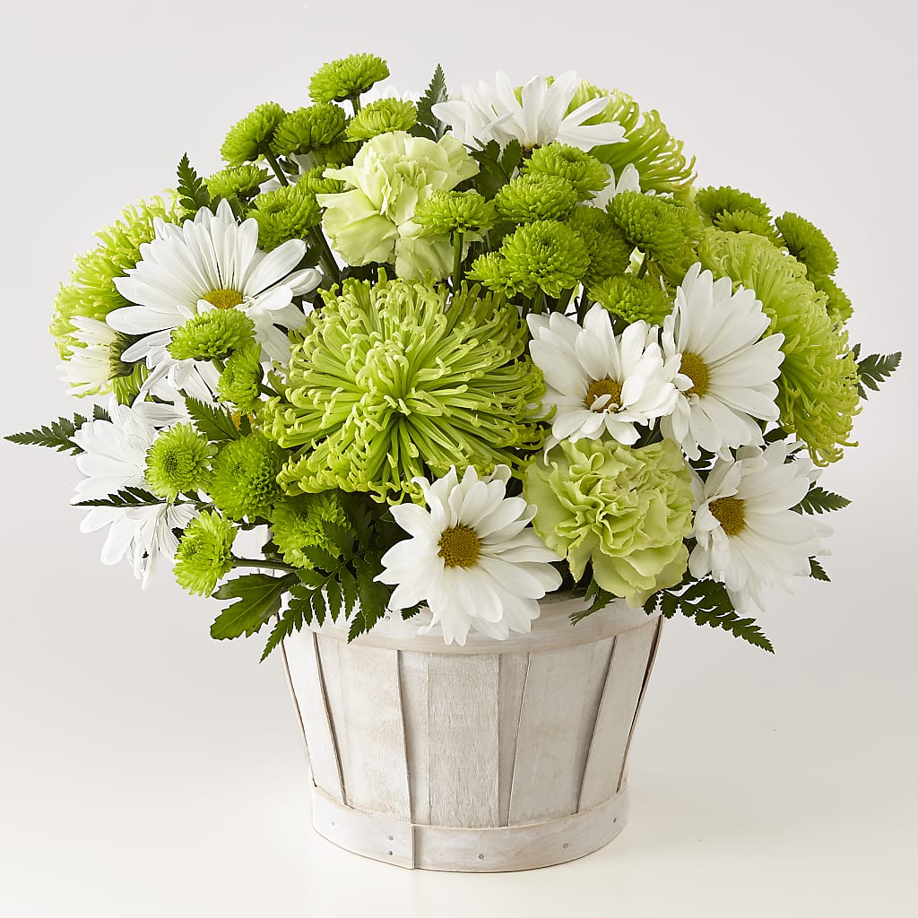 Lucky Charm Basket (Standard) – Freesia Flowers, Tomball TX