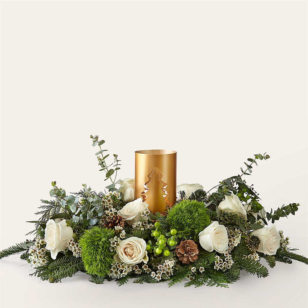 Chestnuts Roasting Centerpiece – Freesia Flowers, Tomball TX