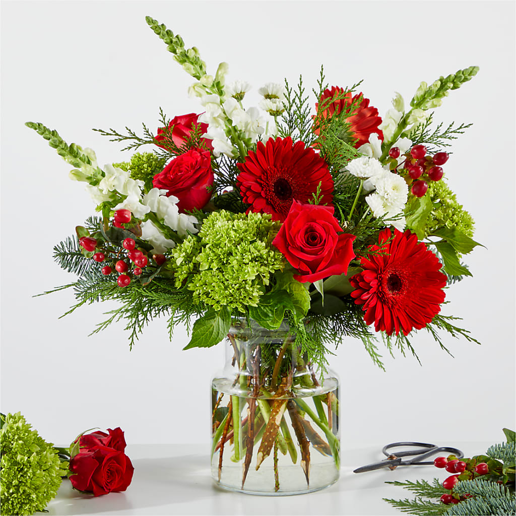 Merry Moment Bouquet – A Florist Original – Freesia Flowers, Tomball TX