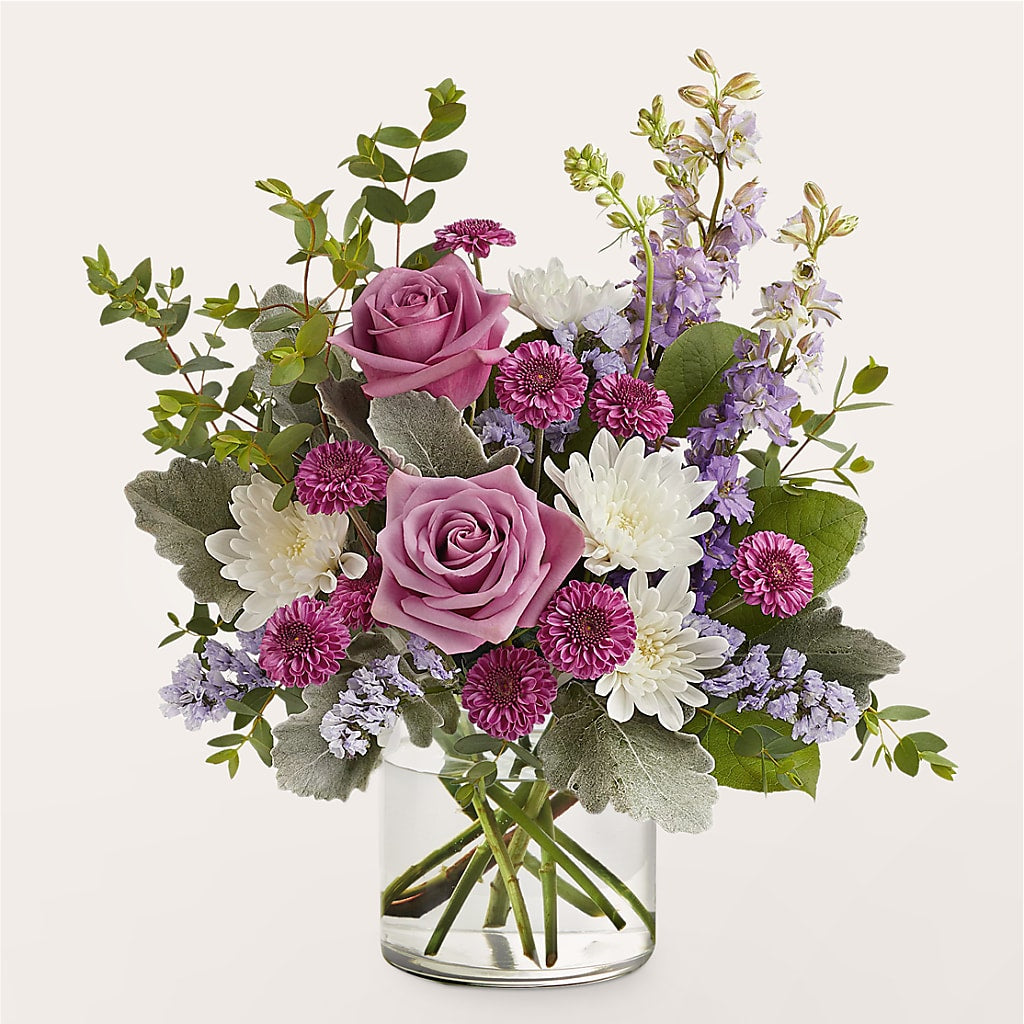Violet Frost Bouquet – Freesia Flowers, Tomball TX