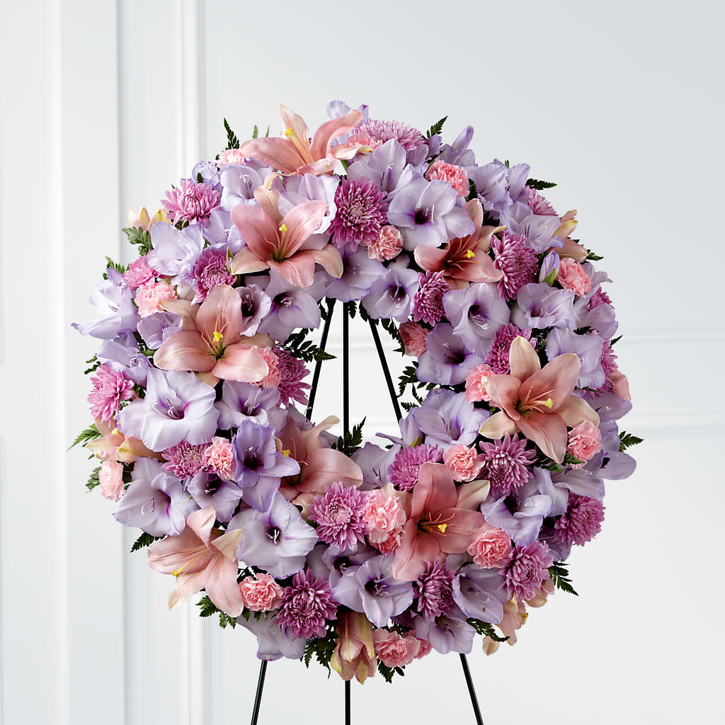 Beloved Friend Wreath – Freesia Flowers, Tomball TX