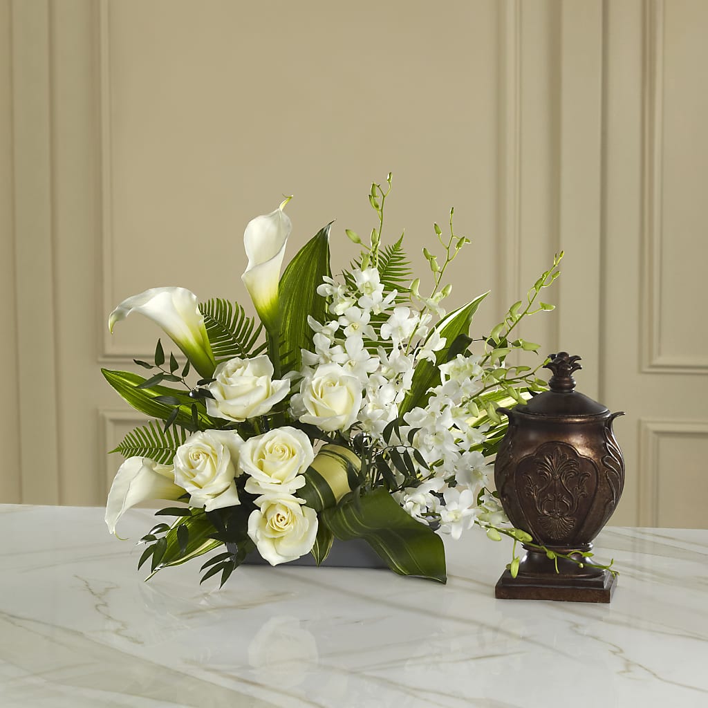 At Peace Arrangement – Freesia Flowers, Tomball TX
