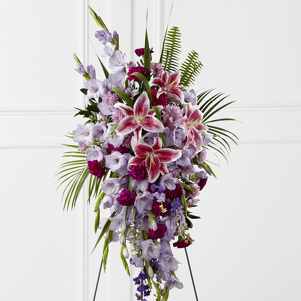 Tender Touch Standing Spray – Freesia Flowers, Tomball TX