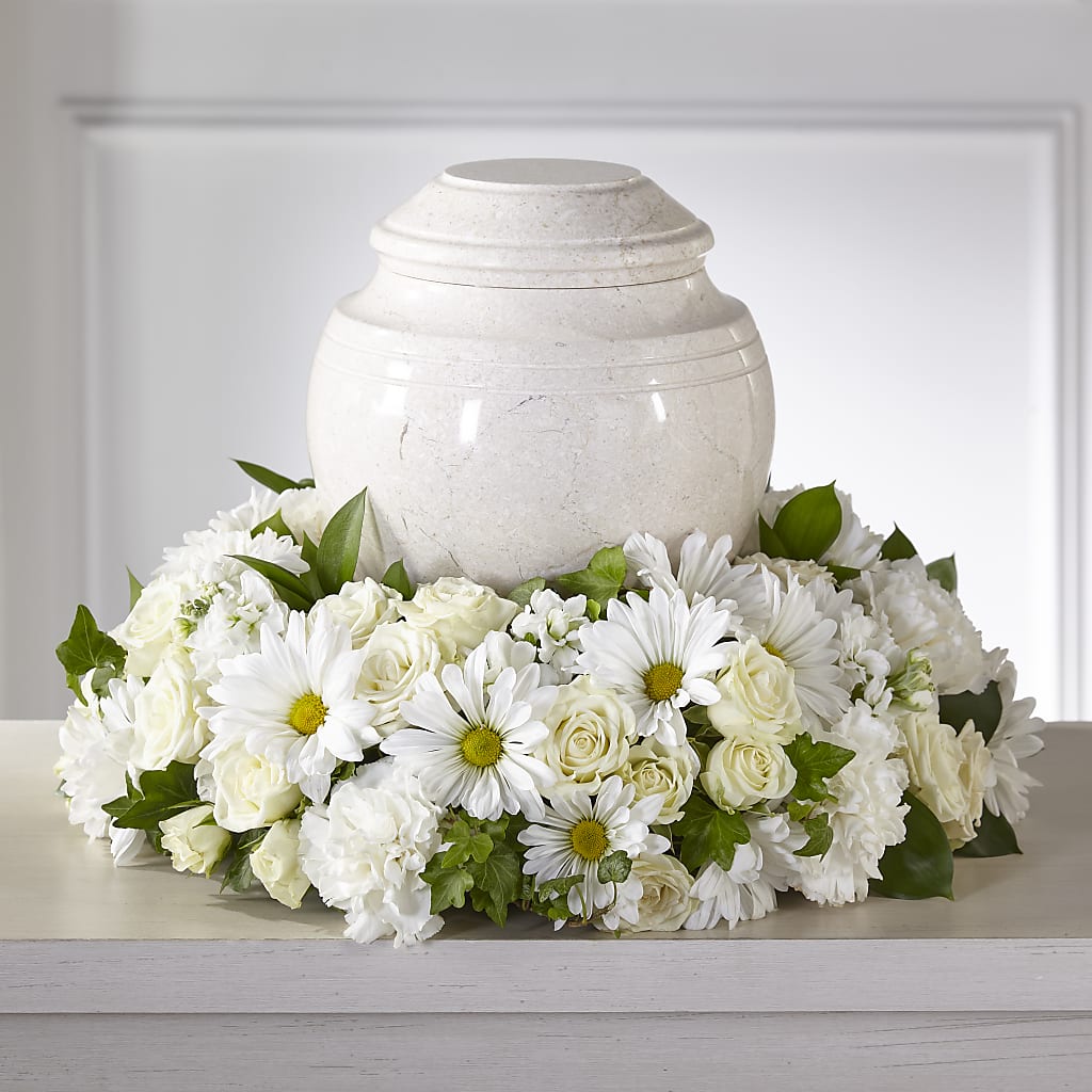 Ivory Gardens Cremation Adornment – Freesia Flowers, Tomball TX