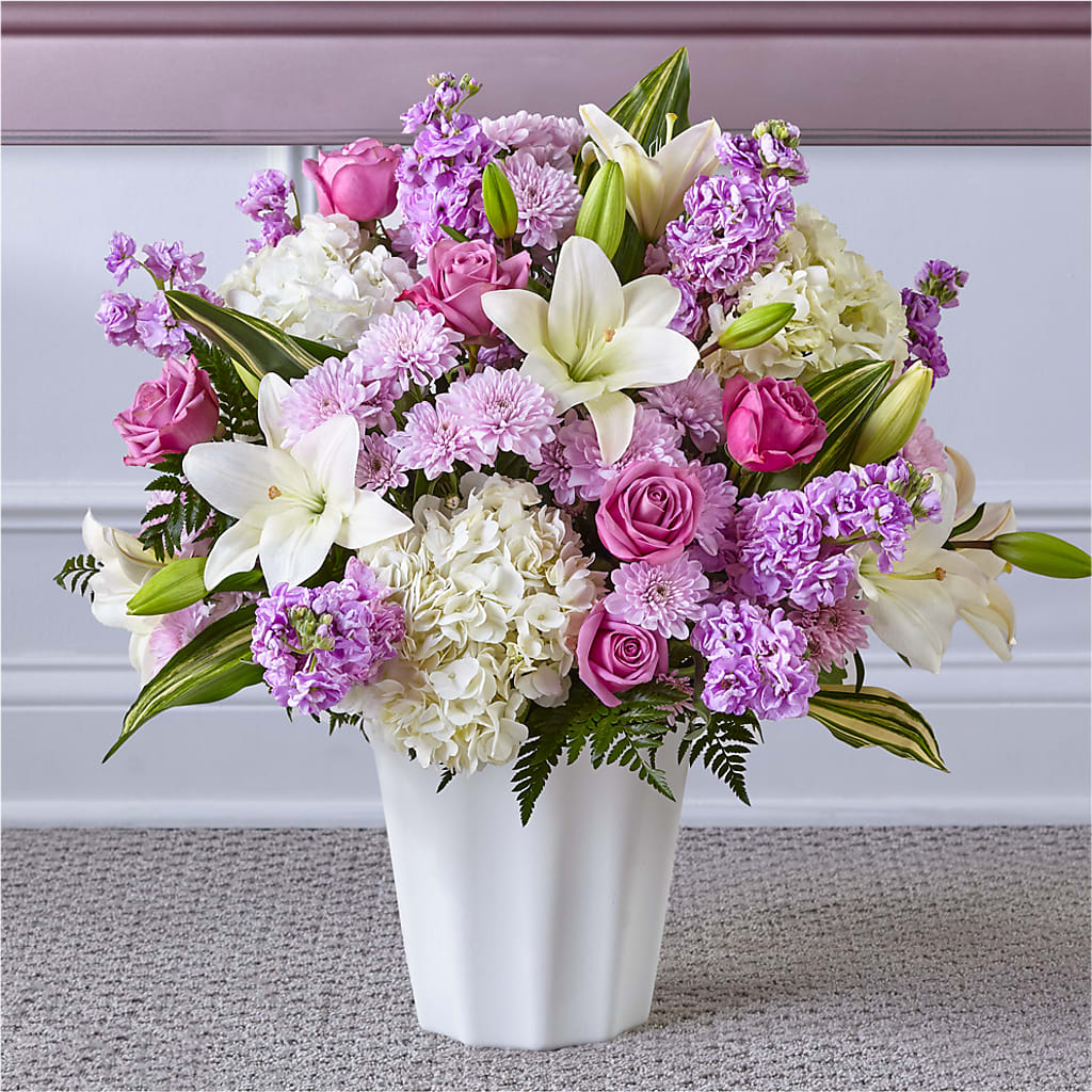 Heaven Sent Floor Basket – Freesia Flowers, Tomball TX