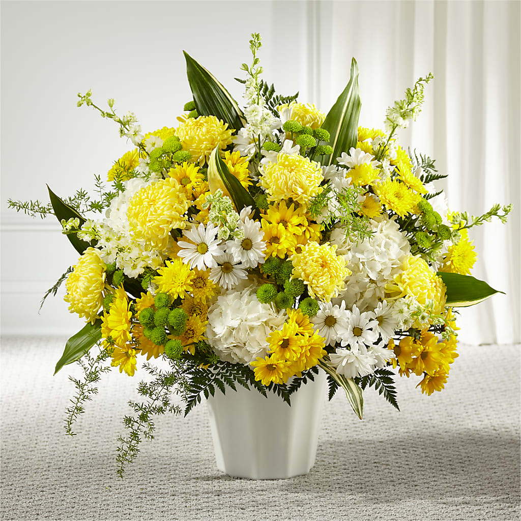 Unity & Grace Floor Basket – Freesia Flowers, Tomball TX