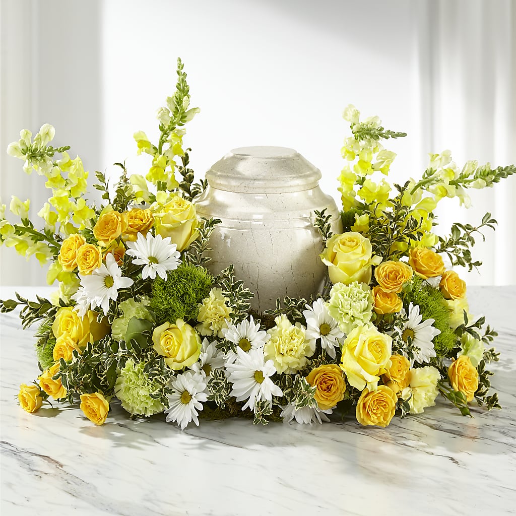 Graceful Love Cremation Adornment – Freesia Flowers, Tomball TX