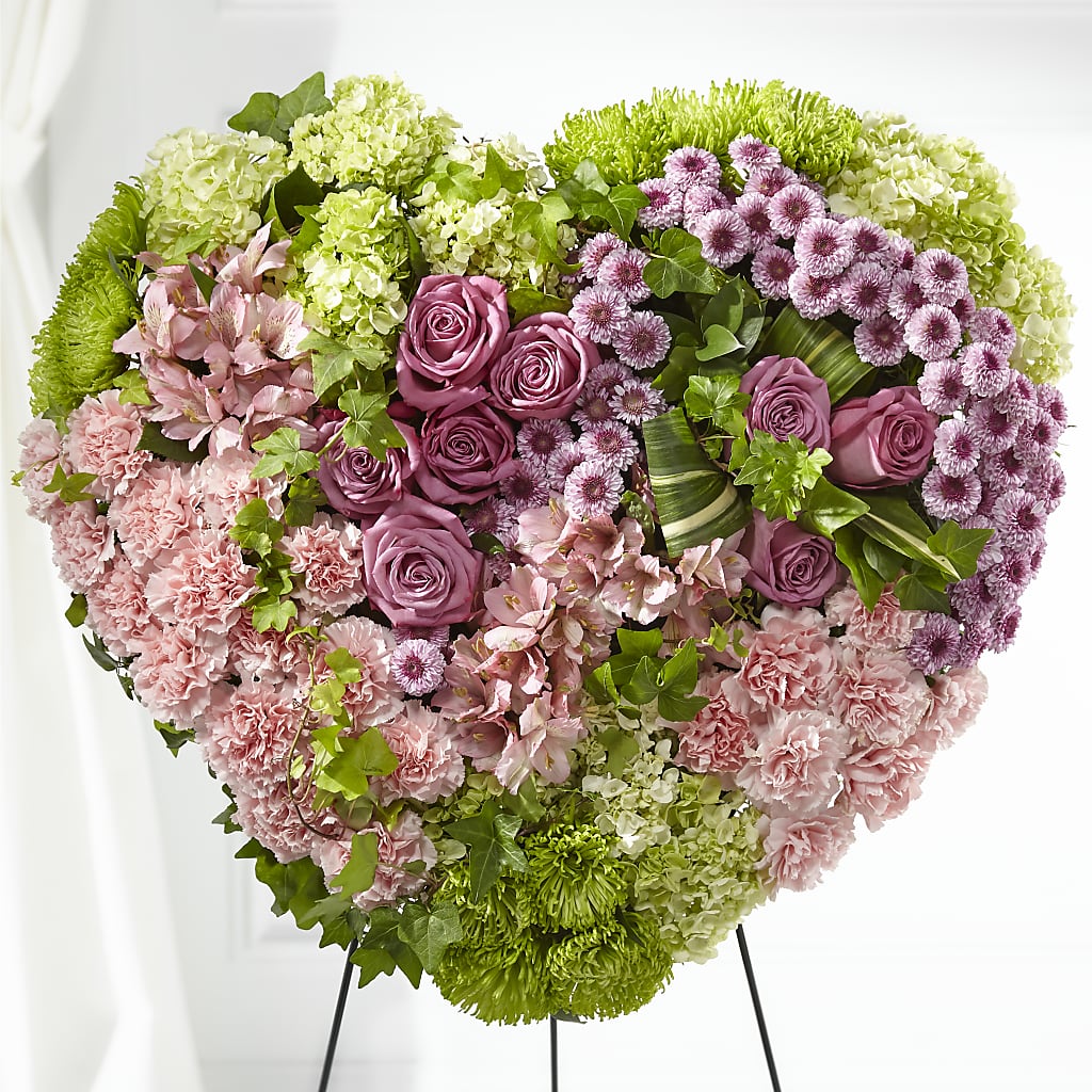 Heartwarming Standing Heart – Freesia Flowers, Tomball TX