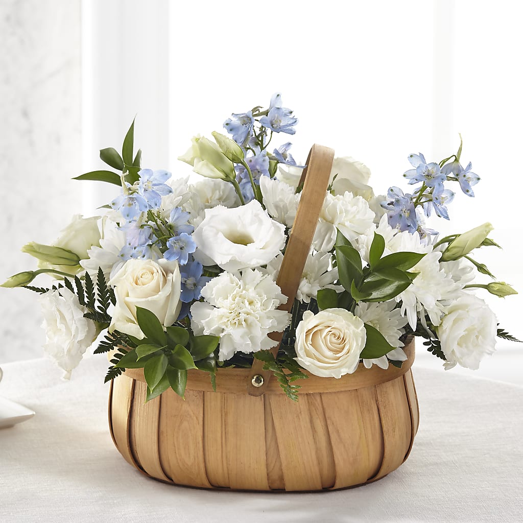 Sincerely Heartfelt Basket – Freesia Flowers, Tomball TX