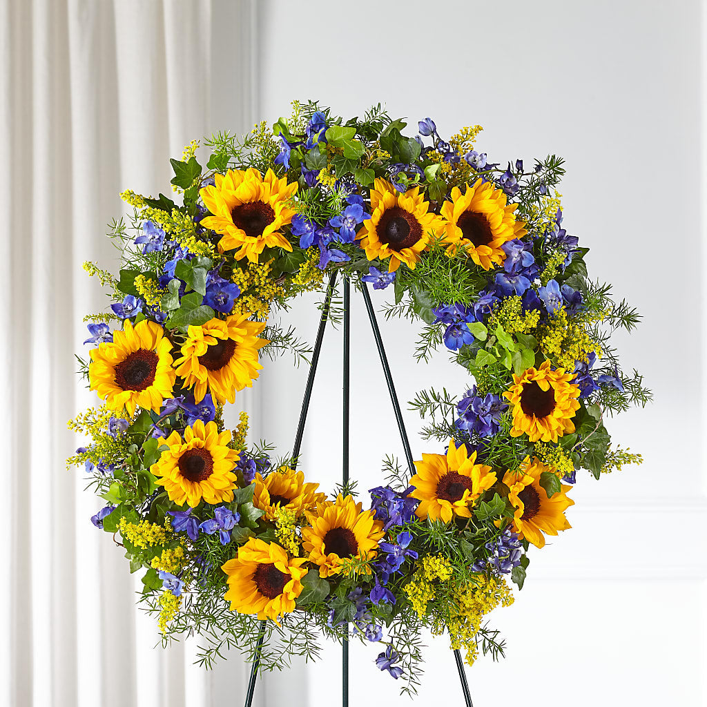 Bright Rays Wreath – Freesia Flowers, Tomball TX