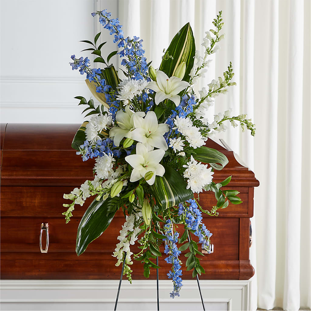 Eternal Impressions Standing Spray – Freesia Flowers, Tomball TX