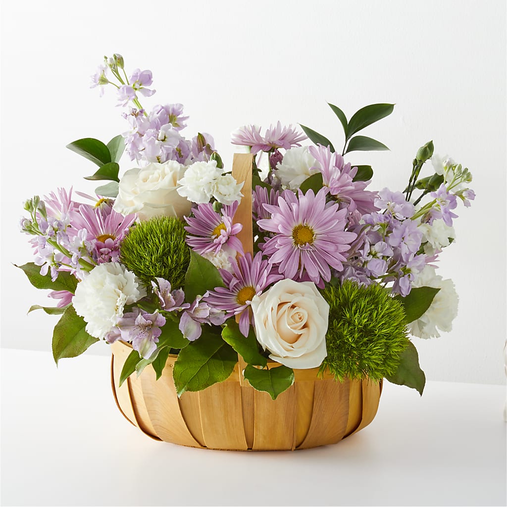 Peace & Love Basket – Freesia Flowers, Tomball TX