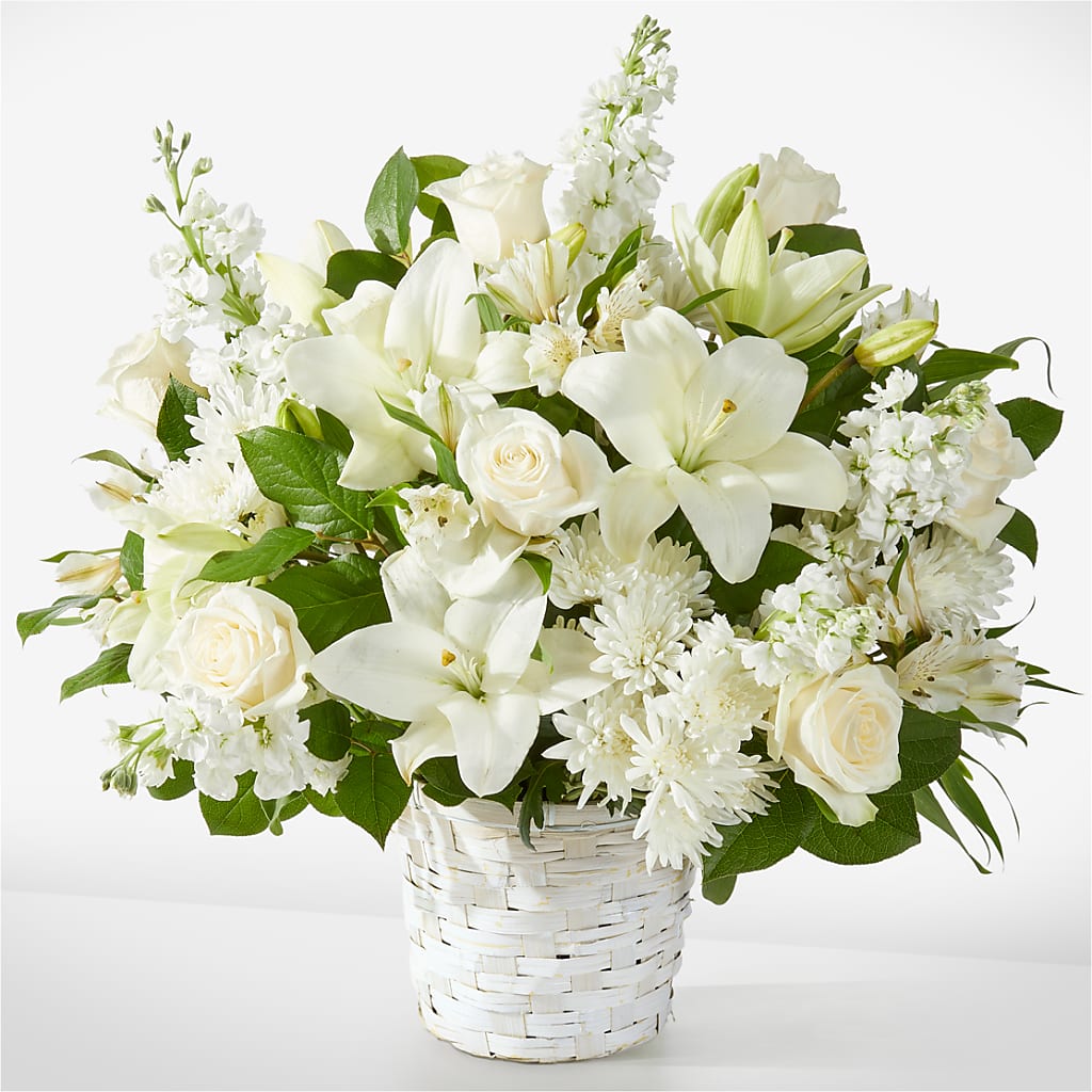 Peaceful Reflections Arrangement – Freesia Flowers, Tomball TX