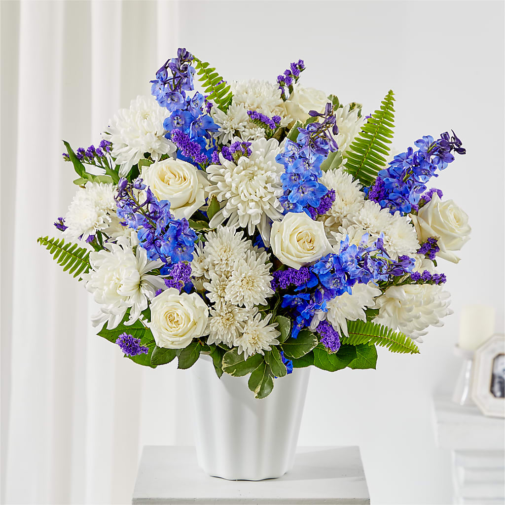 Hold Dear Tabletop Basket – Freesia Flowers, Tomball TX