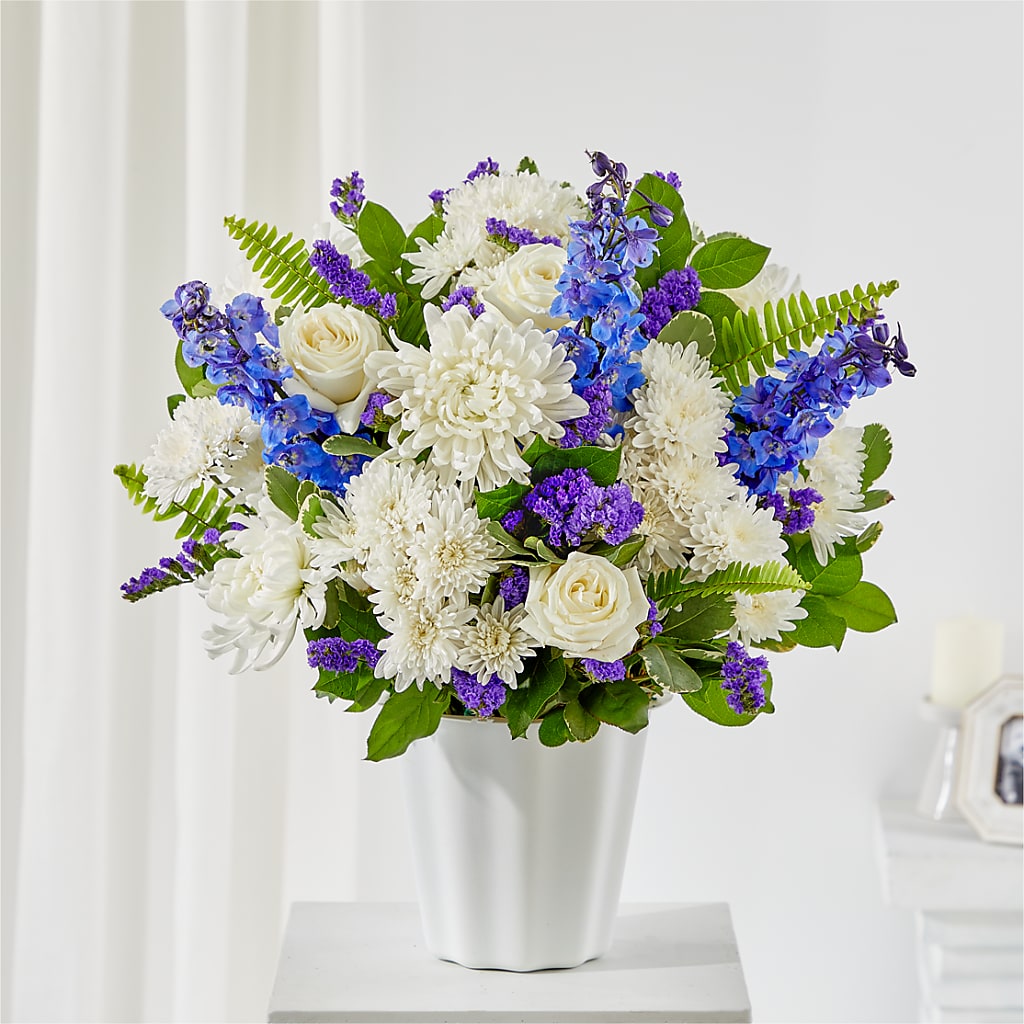 Hold Dear Tabletop Basket – Freesia Flowers, Tomball TX