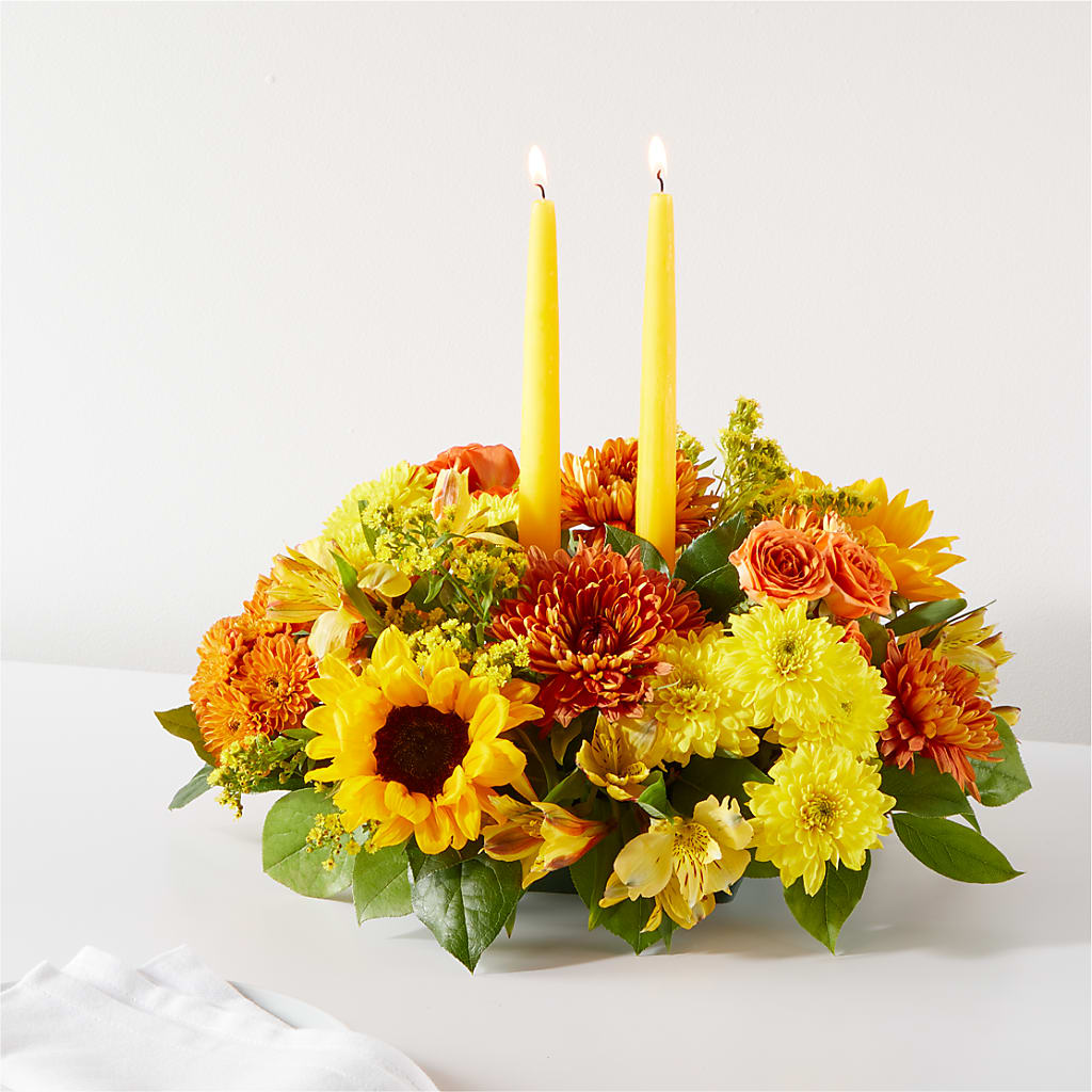 Autumn Harmony Centerpiece – Freesia Flowers, Tomball TX