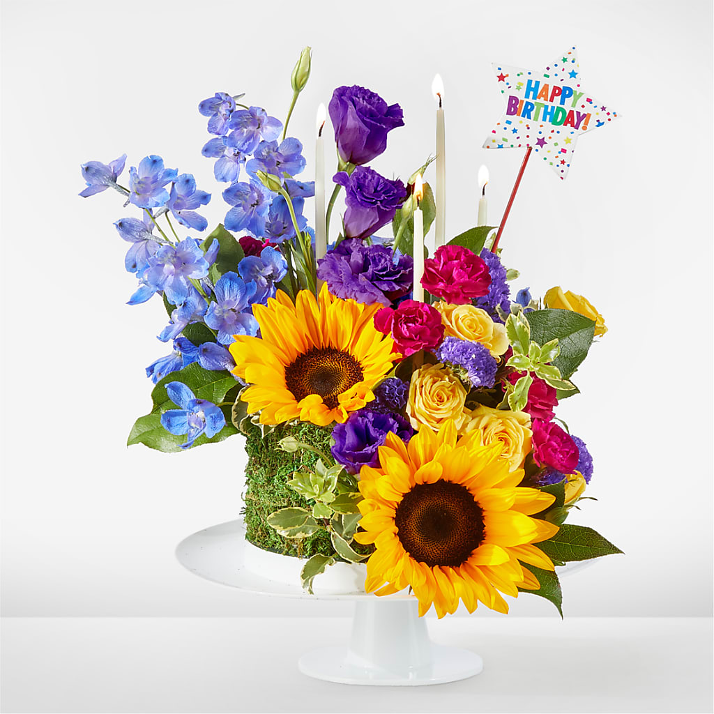 Star of the Day Floral Cake – Freesia Flowers, Tomball TX