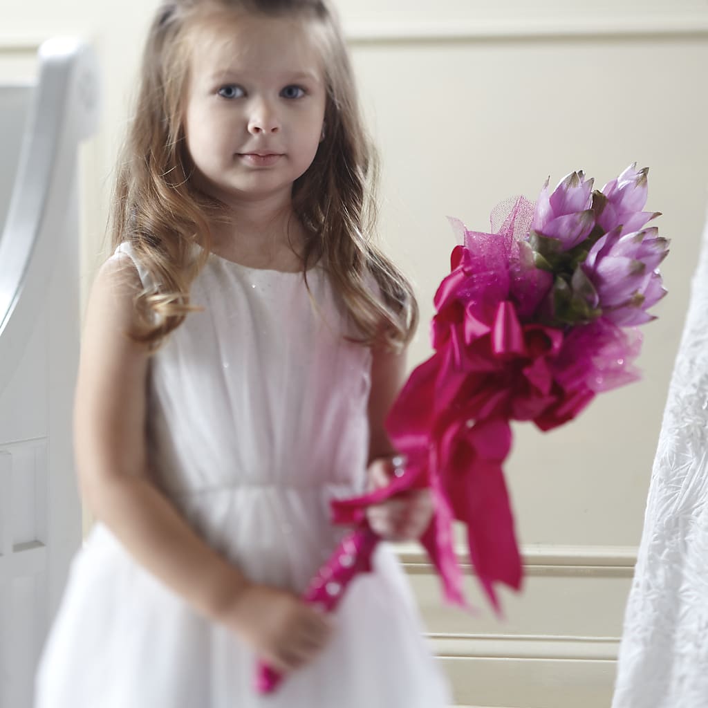 Sparkle Pink Flower Girl Bouquet – Freesia Flowers, Tomball TX