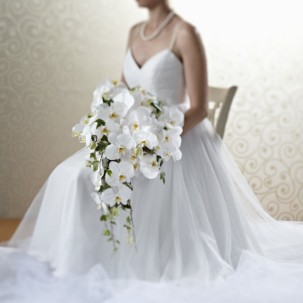 Classic White Bouquet – Freesia Flowers, Tomball TX