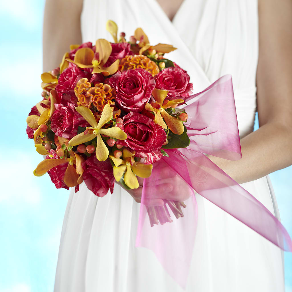 Brilliant Shades of Love Bouquet – Freesia Flowers, Tomball TX