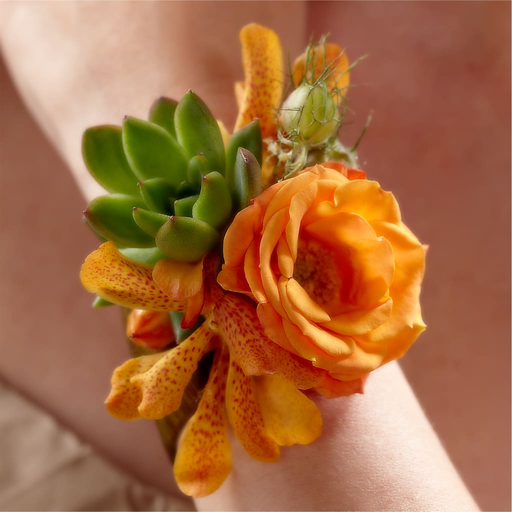 Irresistible Love Wrist Corsage – Freesia Flowers, Tomball TX