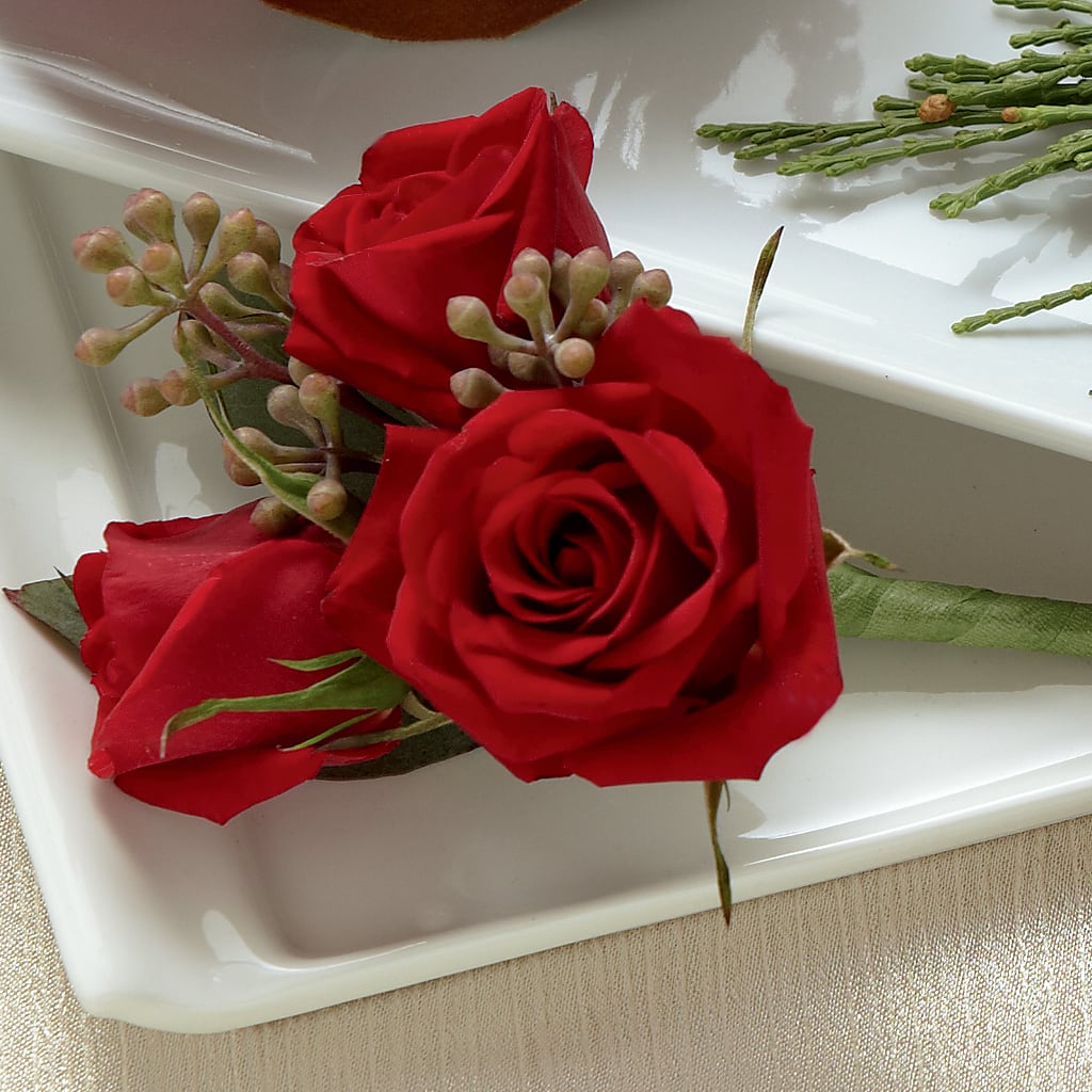 Red Spray Rose Boutonniere – Freesia Flowers, Tomball TX