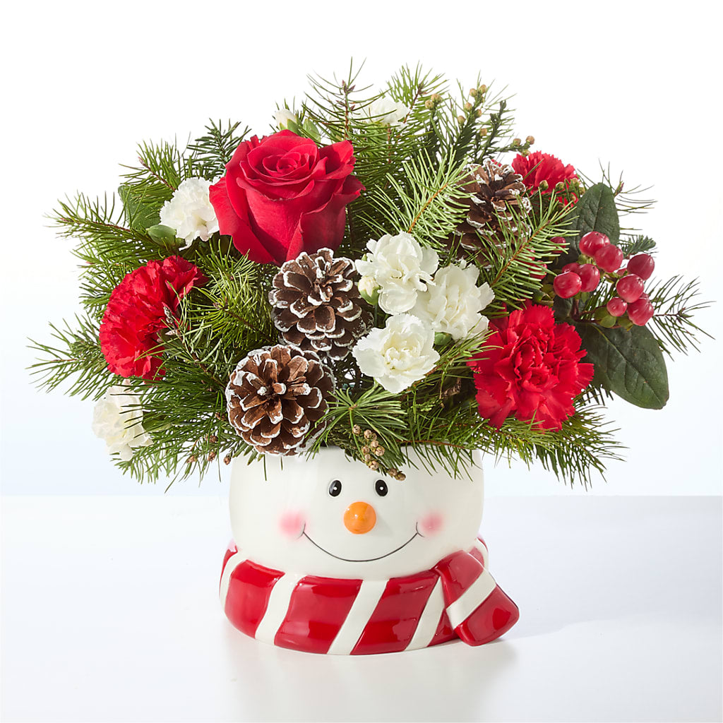 Jolly Snowman Bouquet –  Freesia Flowers, Tomball TX