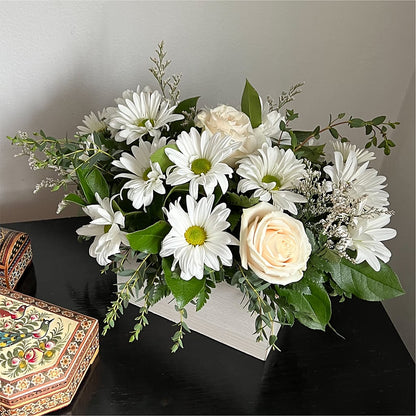 Fresh Linen Box Bouquet –  Freesia Flowers, Tomball TX