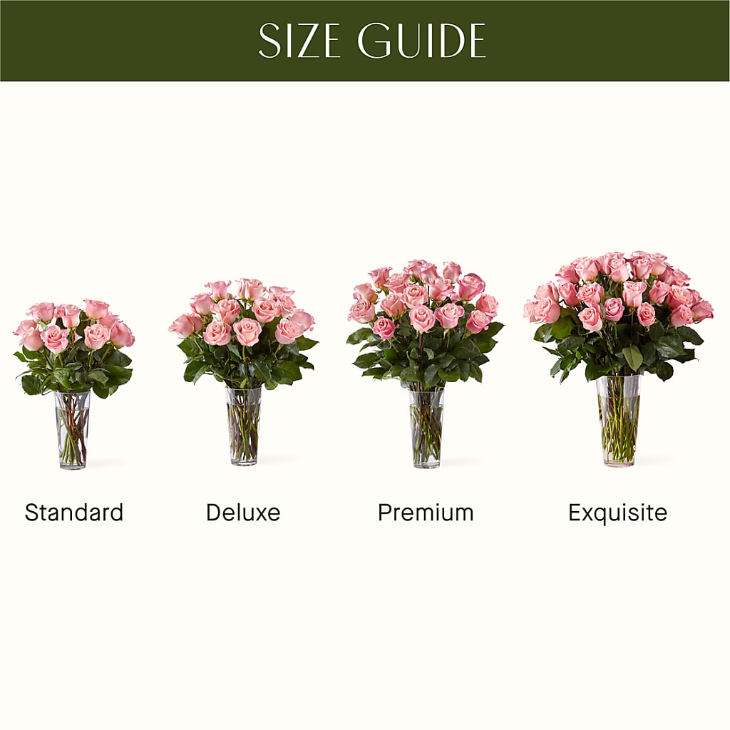 Long Stem Pink Rose Bouquet –  Freesia Flowers, Tomball TX
