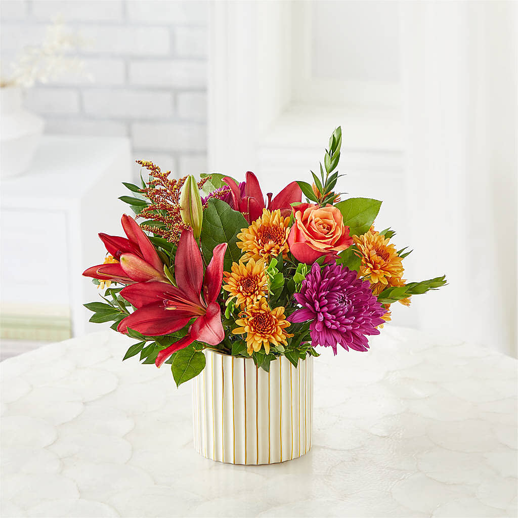 Burgundy Landscape Bouquet –  Freesia Flowers, Tomball TX