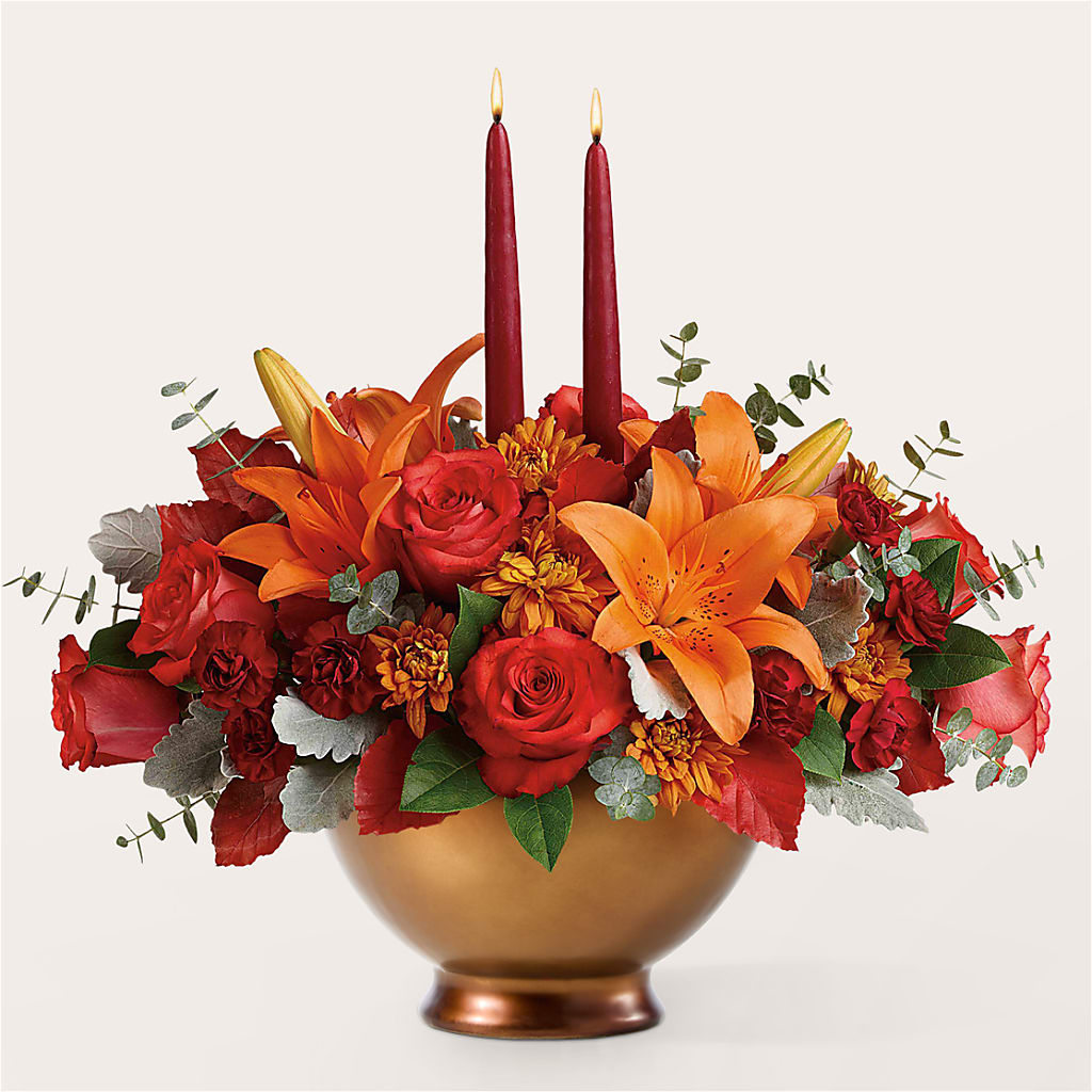 Fruits of Fall Centerpiece –  Freesia Flowers, Tomball TX