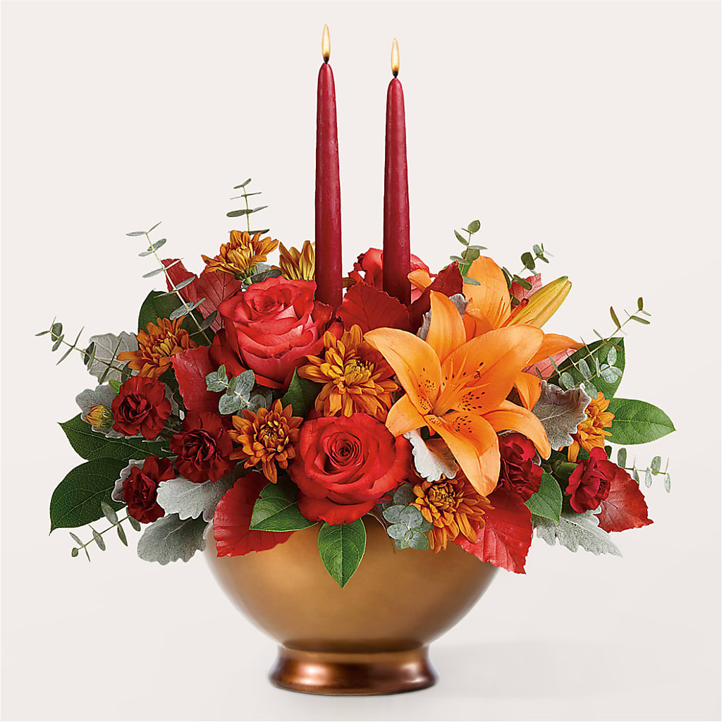 Fruits of Fall Centerpiece –  Freesia Flowers, Tomball TX