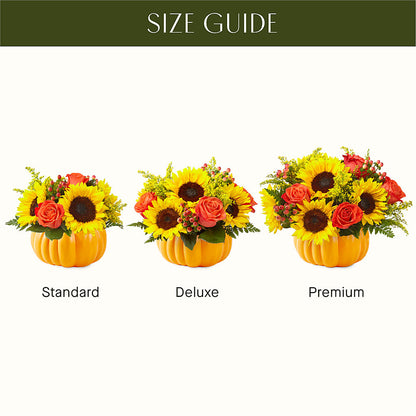 Pick of the Patch Pumpkin Bouquet –  Freesia Flowers, Tomball TX