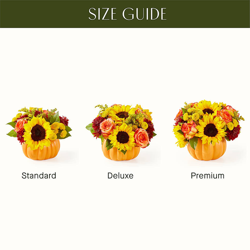 Golden Gourd Pumpkin Bouquet –  Freesia Flowers, Tomball TX
