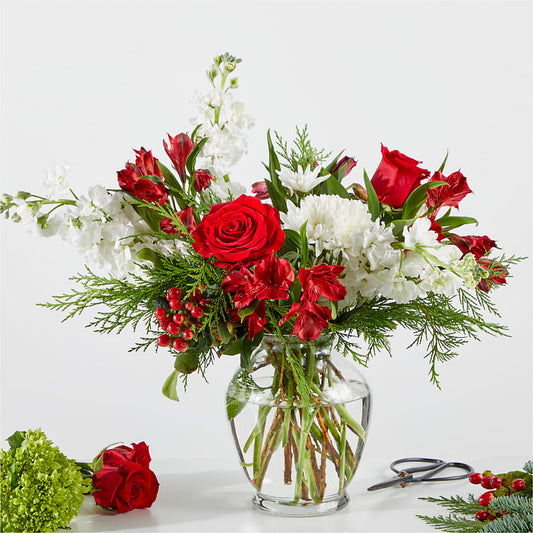 Merry Moment Bouquet – A Florist Original –  Freesia Flowers, Tomball TX