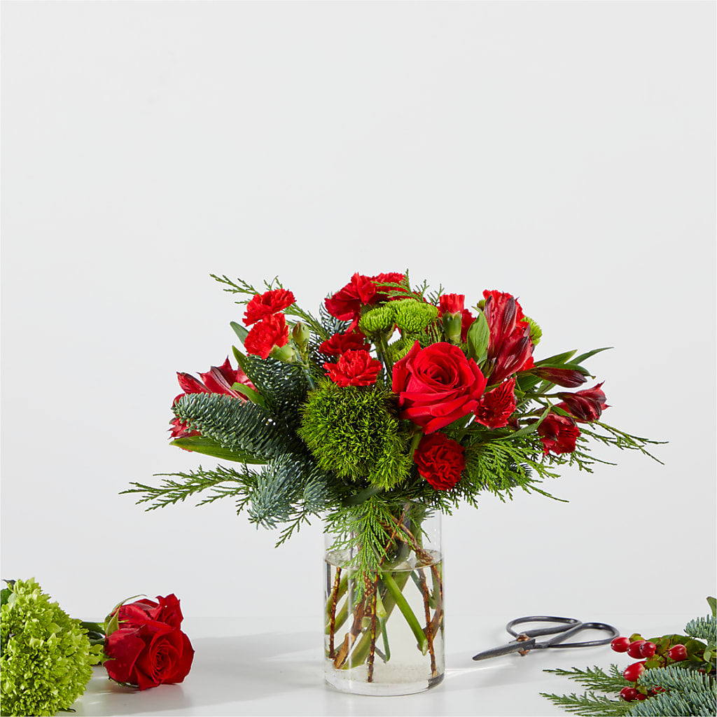 Merry Moment Bouquet – A Florist Original –  Freesia Flowers, Tomball TX