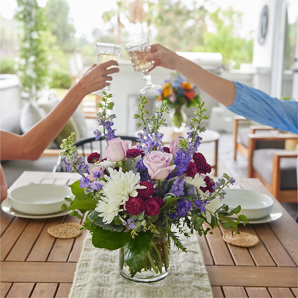 Violet Frost Bouquet –  Freesia Flowers, Tomball TX