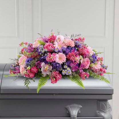 Glorious Garden Casket Spray –  Freesia Flowers, Tomball TX