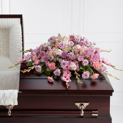 Immorata Casket Spray –  Freesia Flowers, Tomball TX