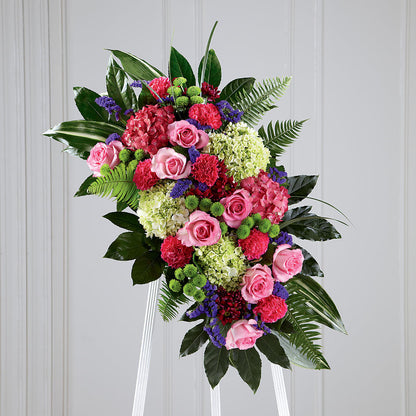 Refreshing Mix Standing Spray –  Freesia Flowers, Tomball TX