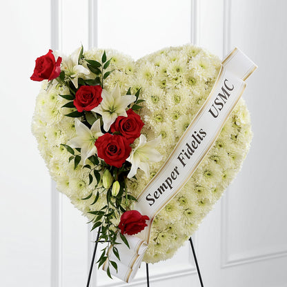 Heartfelt Hero Standing Heart –  Freesia Flowers, Tomball TX