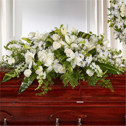 Abundance Casket Spray –  Freesia Flowers, Tomball TX
