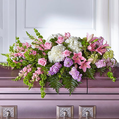 Life's Gratitude Casket Spray –  Freesia Flowers, Tomball TX