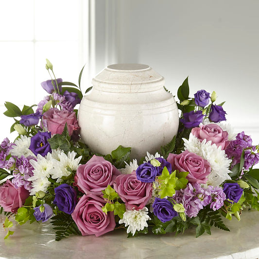Blooming Sympathy Cremation Adornment –  Freesia Flowers, Tomball TX