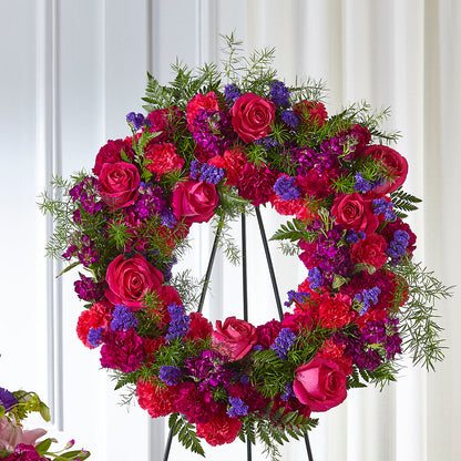 Calming Colors Wreath –  Freesia Flowers, Tomball TX