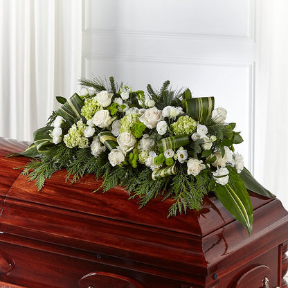 Hopeful Gesture Casket Spray –  Freesia Flowers, Tomball TX