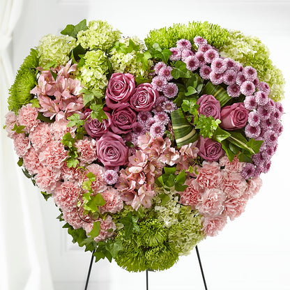 Heartwarming Standing Heart –  Freesia Flowers, Tomball TX