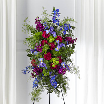 Heavenly Skies Standing Spray –  Freesia Flowers, Tomball TX