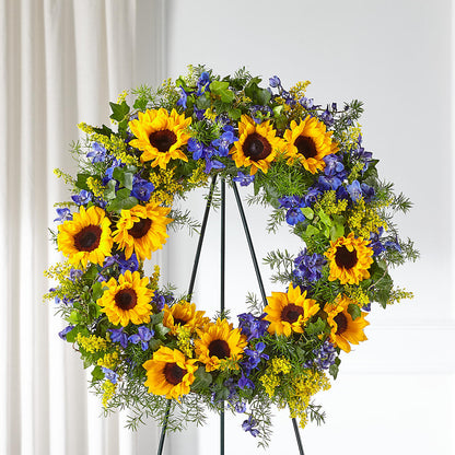 Bright Rays Wreath –  Freesia Flowers, Tomball TX