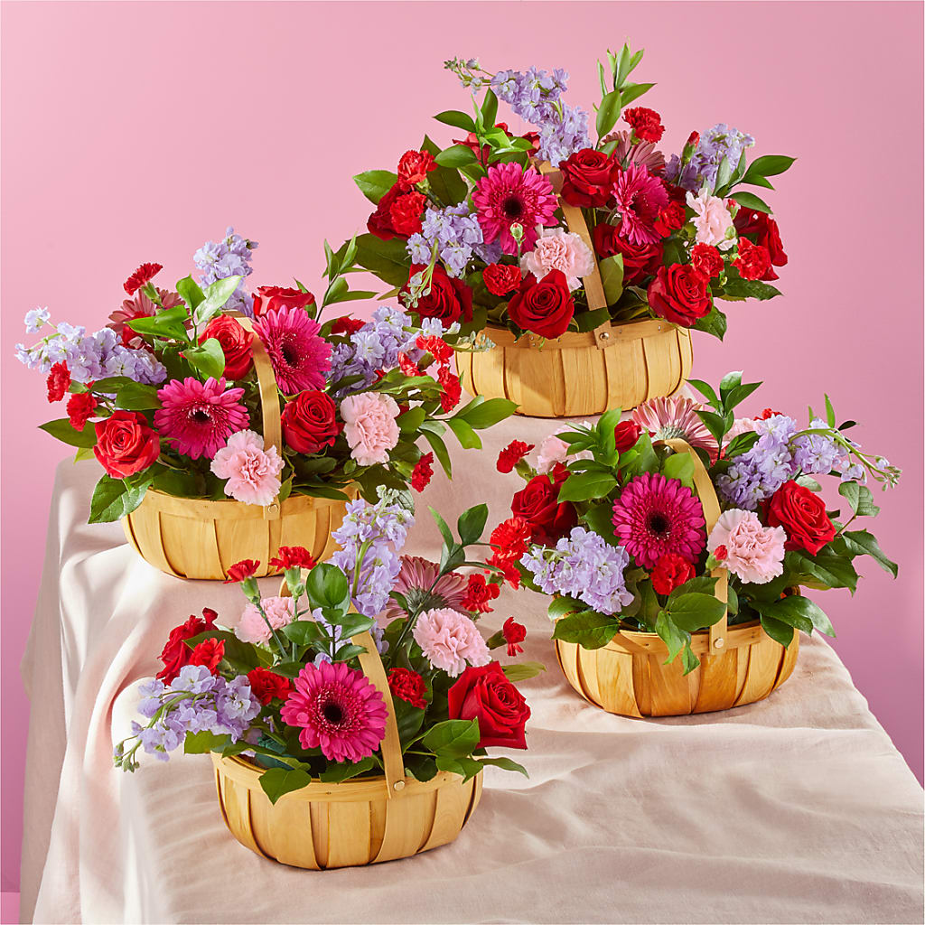 Pink Picnic Basket –  Freesia Flowers, Tomball TX